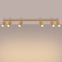 Sollux Deckenlampe groß 117 cm lang 4-flammig GU10 in Gold Modern< Wohnzimmerlampen|Flurlampen
