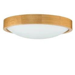 Lamkur Deckenlampe groß Holz Glas Ø37cmSchlafzimmer< Holzlampen|Moderne Lampen