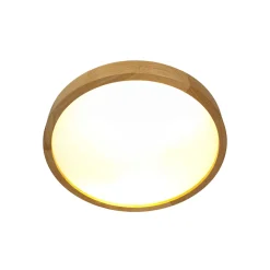 Lamkur Deckenlampe groß Holz Glas Ø37cmSchlafzimmer< Holzlampen|Moderne Lampen