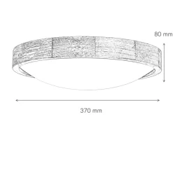 Lamkur Deckenlampe groß Holz Glas Ø37cmSchlafzimmer< Holzlampen|Moderne Lampen