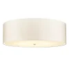 Elstead Deckenlampe groß rund 86 cm Stoff in Creme Chrom< Deckenleuchten|Flurlampen