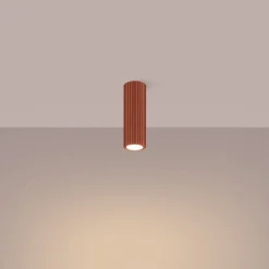 Flurlampen|Wohnzimmerlampen*Sollux Deckenlampe GU10 H: 20 cm Ø 6,5 cm klein Rot Aufputz Modern