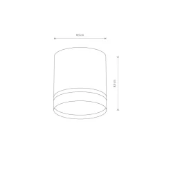 Nowodvorski Deckenlampe GX53 Ø 8,5 cm Weiß Aluminium Spot klein< Spots|Flurlampen