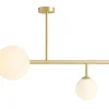 ALDEX Deckenlampe in Messing Weiß Kugelschirm H:58 cm 3-flmg< Deckenleuchten|Badezimmer Lampe