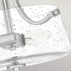 Elstead Deckenlampe Jugendstil rund Ø 31,3 cm Nickel Metall Regenglas< Flurlampen|Bürolampen