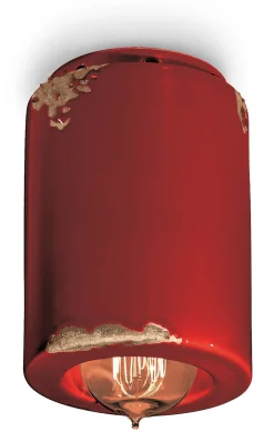 Ferroluce Deckenlampe Keramik Ø 8,5 cm rund Aufputz E14 MAIDA< Wohnzimmerlampen|Keramiklampen