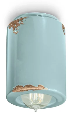 Ferroluce Deckenlampe Keramik D: 8,5 cm rund Aufputz E14 MAIDA< Wohnzimmerlampen|Keramiklampen