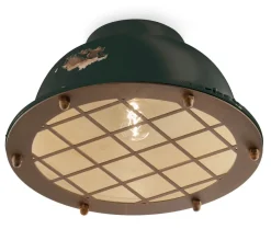 Wohnzimmerlampen|Keramiklampen*Ferroluce Deckenlampe Keramik E27 Ø 35 cm rund Vintage Design
