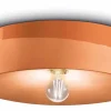 Deckenleuchten|Flurlampen*Ferroluce Deckenlampe Keramik E27 D: 40 cm Orange rund Retro