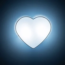 TK Lighting Deckenlampe Kinderzimmer Hellblau Weiß L: 42 cm Herz 2x E27<Kinder Deckenleuchten|Kinderzimmerlampen