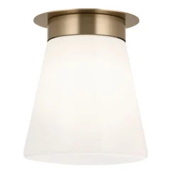 Deckenleuchten|Flurlampen*Elstead Deckenlampe klein B: 21,6 cm E27 Metall Glas in Bronze Weiß