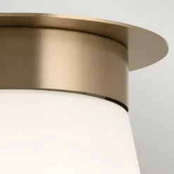 Deckenleuchten|Flurlampen*Elstead Deckenlampe klein B: 21,6 cm E27 Metall Glas in Bronze Weiß