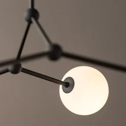 TK Lighting Deckenlampe Kugelschirm Schwarz Weiß Metall Glas< Deckenleuchten|Kugellampen