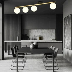 Emibig Deckenlampe Kugelschirme Glas Metall 100 cm< Deckenleuchten|Flurlampen