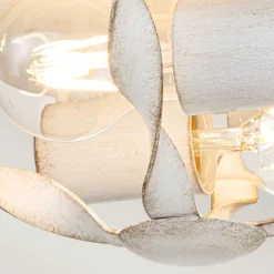 Elstead Deckenlampe Landhausstil D: 33 cm rund Shabby Weiß Antik< Flurlampen|Bürolampen