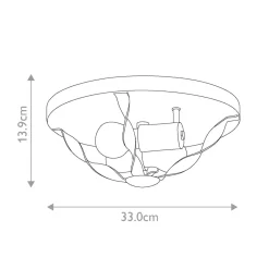 Elstead Deckenlampe Landhausstil D: 33 cm rund Shabby Weiß Antik< Flurlampen|Bürolampen