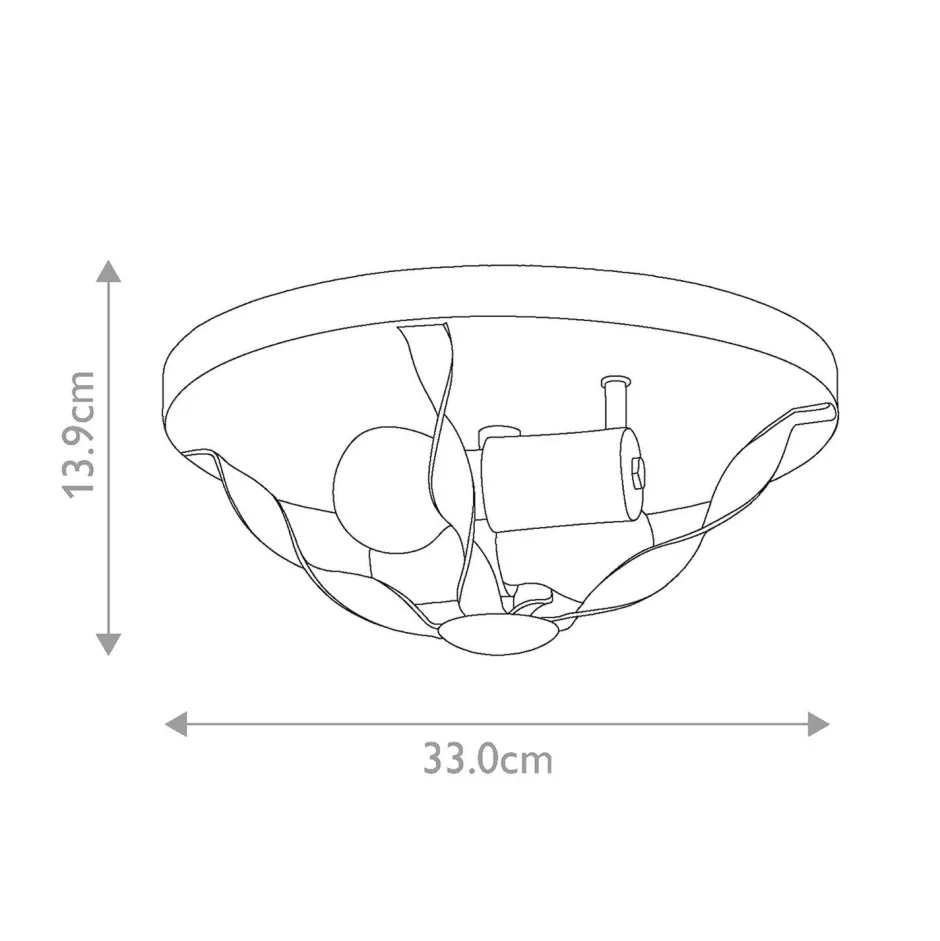 Elstead Deckenlampe Landhausstil D: 33 cm rund Shabby Weiß Antik< Flurlampen|Bürolampen