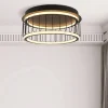 Wohnzimmerlampen|Schlafzimmer Lampen*Searchlight Deckenlampe LED rund Schwarz Weiß 3000 K 1074 lm D: 40 cm