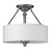 Elstead Deckenlampe LUANA in Nickel Ø:41cm Design Lampe< Deckenleuchten|Designerlampen