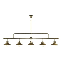 Giovanni Battista Deckenlampe Messing 140 cm lang höhenverstellbar 5x E27< Deckenleuchten|Hängelampen