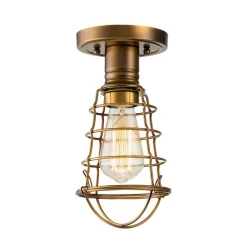 Deckenleuchten|Flurlampen*Elstead Deckenlampe Messing Antik D: 14,5 cm klein aus Metall E27