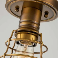 Deckenleuchten|Flurlampen*Elstead Deckenlampe Messing Antik D: 14,5 cm klein aus Metall E27