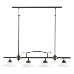 Giovanni Battista Deckenlampe Messing Glas E27 B: 95 cm höhenverstellbar< Deckenleuchten|Hängelampen