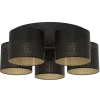 Deckenleuchten|Flurlampen*Luminex Deckenlampe Metall Ø58 cm E27 5-flmg Loft Schwarz Gold