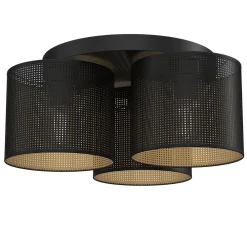 Luminex Deckenlampe Metall Ø45 cm rund E27 Loft in Schwarz Gold< Deckenleuchten|Flurlampen