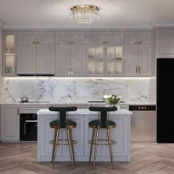 Maytoni Deckenlampe Metall E14 45 cm breit in Gold rund INGA< Deckenleuchten|Flurlampen