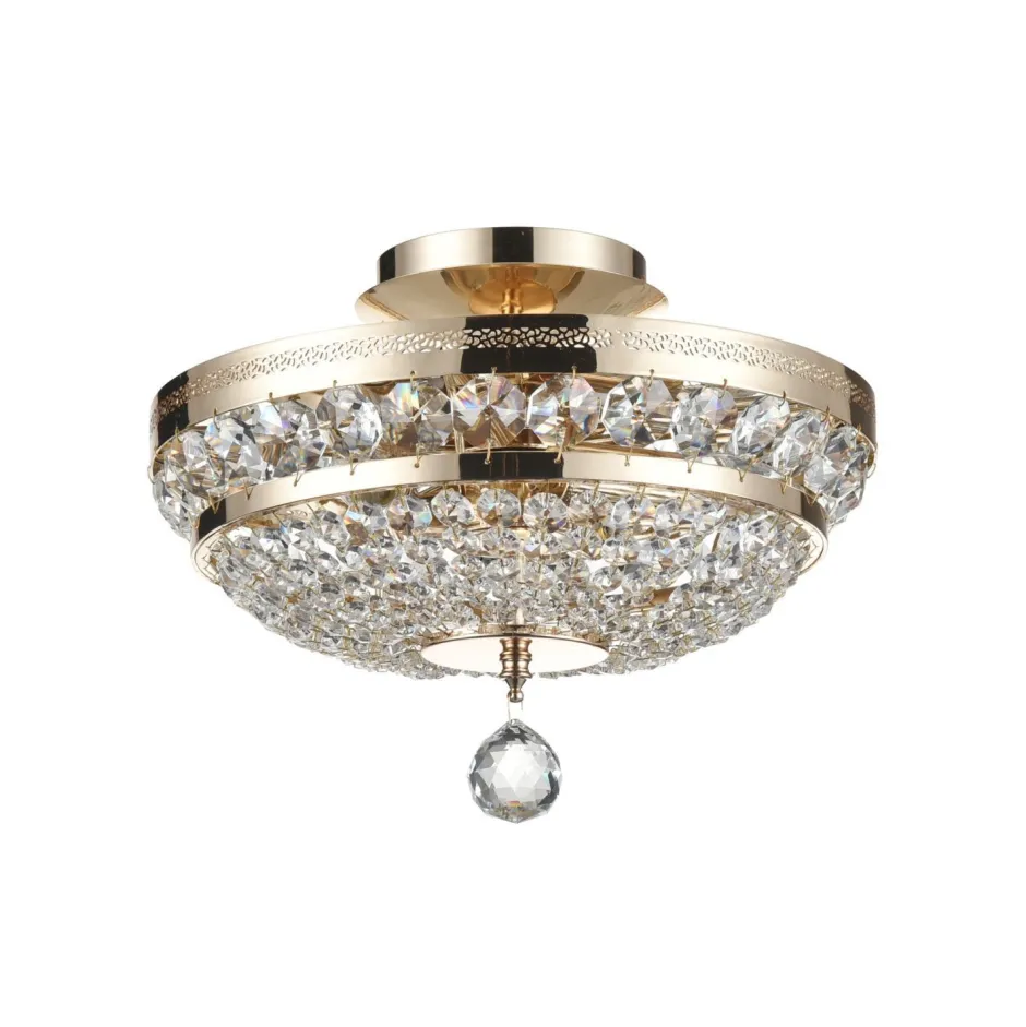 Maytoni Deckenlampe Metall E14 D: 32 cm in Gold antik 3-flammig< Deckenleuchten|Flurlampen