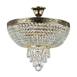 Maytoni Deckenlampe Metall E27 D: 40 cm rund in Gold antik PAUL< Deckenleuchten|Esszimmer Lampen