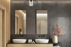 Belis Deckenlampe Metall E27 rund Ø34 cm Schwarz Retro Design< Flurlampen|Bürolampen