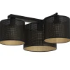 Deckenleuchten|Flurlampen*Luminex Deckenlampe Metall E27 Schwarz Gold 3-flammig L:43 cm