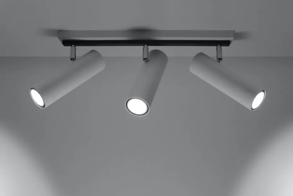 Sollux Deckenlampe Metall 3-flammig L:45cm Modern GU10 DUCCIA< Wohnzimmerlampen|Moderne Lampen