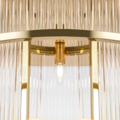 Deckenleuchten|Badezimmer Lampe*Maytoni Deckenlampe Metall Glas Ø 65 cm in Gold E14 rund KLARA