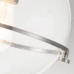 Elstead Deckenlampe Metall Glas D: 28,2 cm rund E27 SAGAR< Deckenleuchten|Badezimmer Lampe