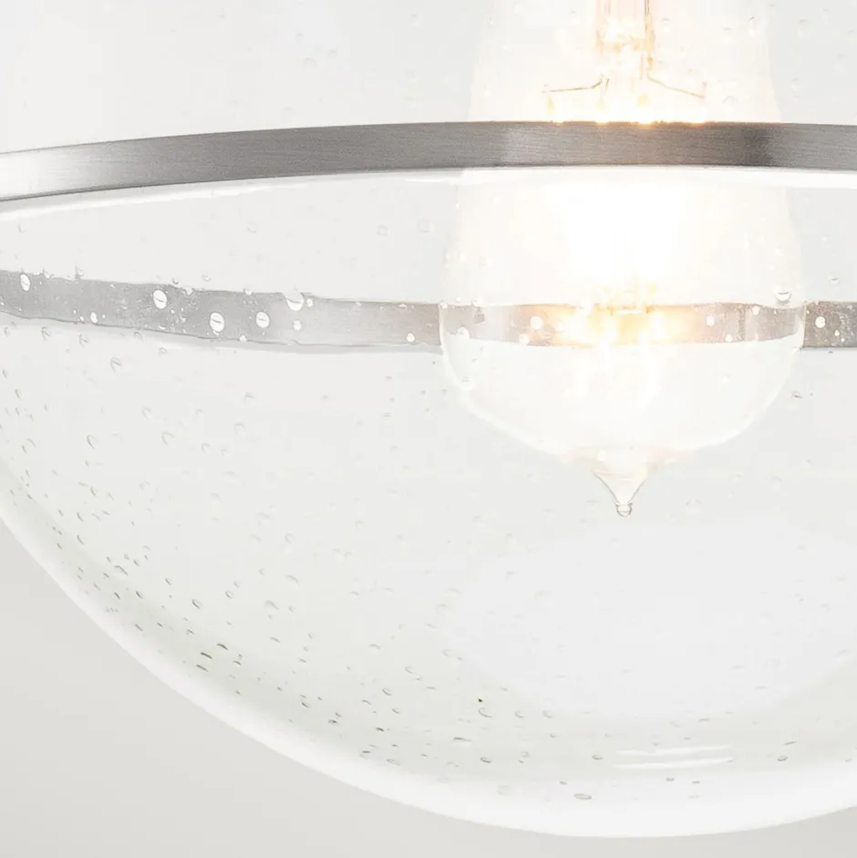 Elstead Deckenlampe Metall Glas D: 28,2 cm rund E27 SAGAR< Deckenleuchten|Badezimmer Lampe