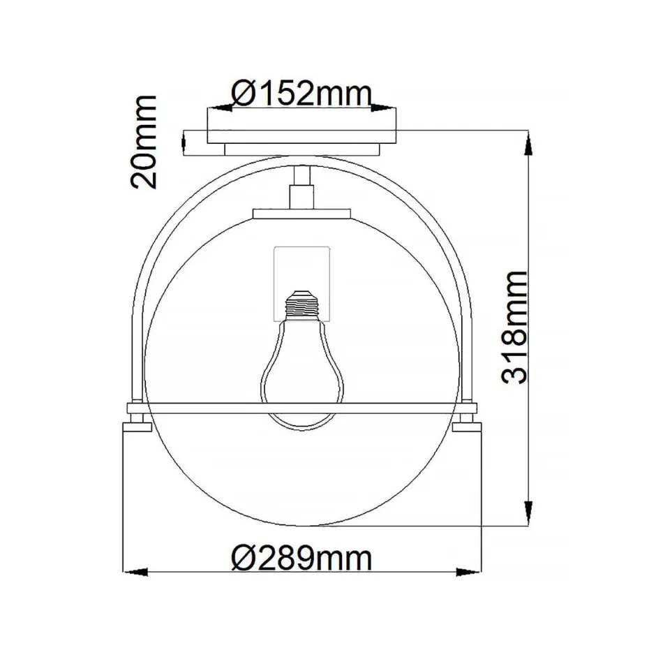 Elstead Deckenlampe Metall Glas D: 28,2 cm rund E27 SAGAR< Deckenleuchten|Badezimmer Lampe