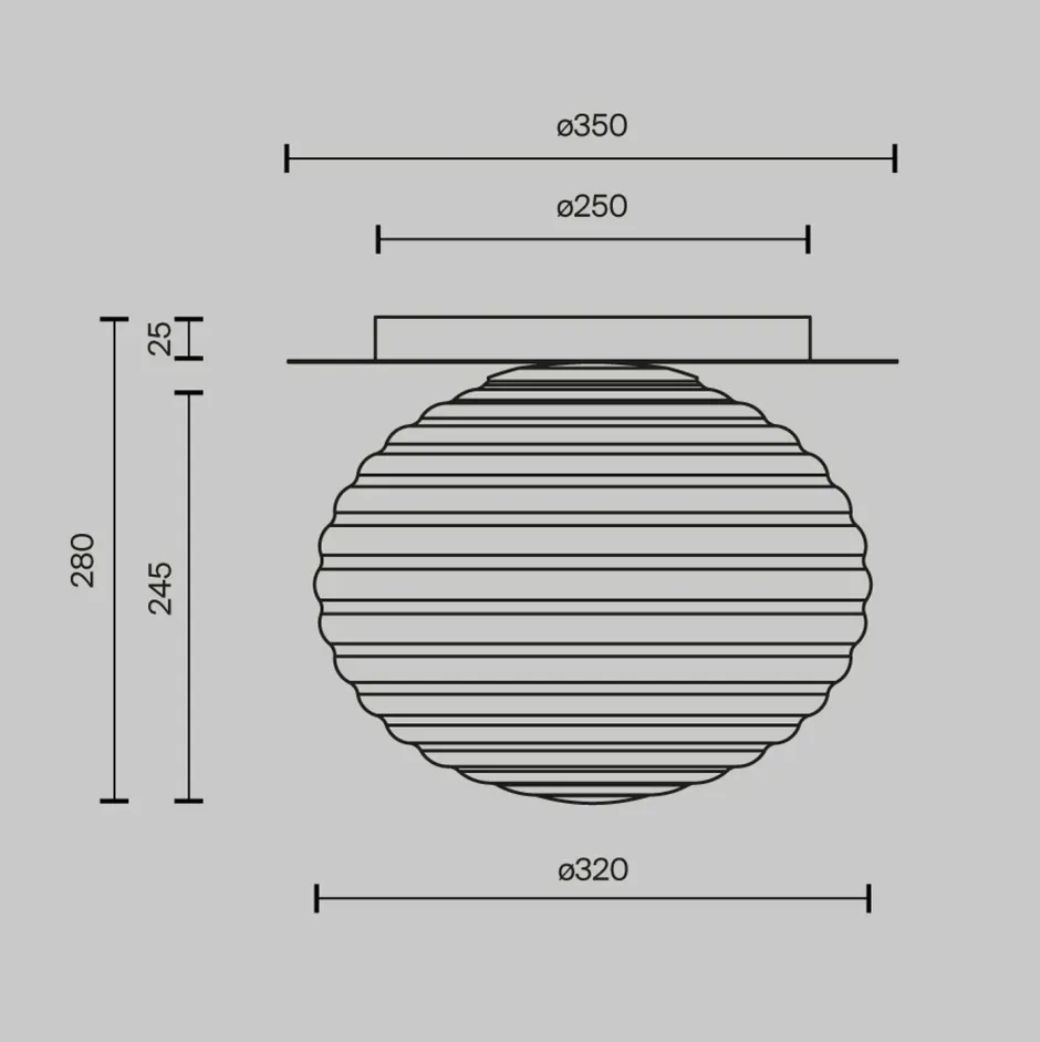 Maytoni Deckenlampe Metall Glas E27 D: 35 cm rund in Gold Weiß< Deckenleuchten|Badezimmer Lampe
