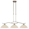 Deckenleuchten|Badezimmer Lampe*Steinhauer Deckenlampe Metall Glas in Bronze Creme 112 cm blendarm