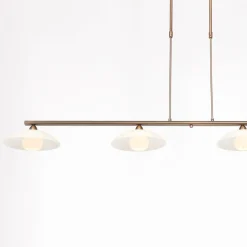 Deckenleuchten|Badezimmer Lampe*Steinhauer Deckenlampe Metall Glas in Bronze Creme inkl. G9 4-flmg