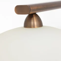 Deckenleuchten|Badezimmer Lampe*Steinhauer Deckenlampe Metall Glas in Bronze Creme inkl. G9 4-flmg