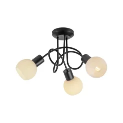 Just Light Deckenlampe Metall Glas L:38 cm inkl E14 dekorativ< Deckenleuchten|Flurlampen