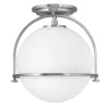 Elstead Deckenlampe Metall Glas rund Ø 28,2 cm E27 Kugel Schirm< Deckenleuchten|Badezimmer Lampe
