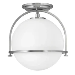 Elstead Deckenlampe Metall Glas rund Ø 28,2 cm E27 Kugel Schirm< Deckenleuchten|Badezimmer Lampe