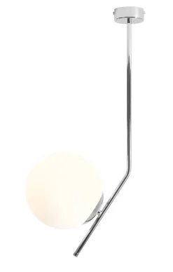 Deckenleuchten|Badezimmer Lampe*ALDEX Deckenlampe Metall in Chrom Glas Kugel H:64 cm stilvoll
