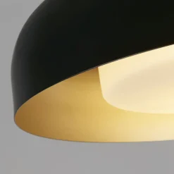 Wohnzimmerlampen|Metall Lampen*Searchlight Deckenlampe Metall in Schwarz Gold E14 B:36,5 cm rund