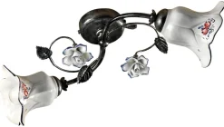 Wohnzimmerlampen|Keramiklampen*Ferroluce Deckenlampe Metall Keramik E14 2-flammig Landhaus