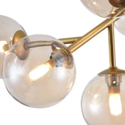 Deckenleuchten|Flurlampen*Maytoni Deckenlampe Metall Rauchglas G9 60 cm breit Kugelschirm